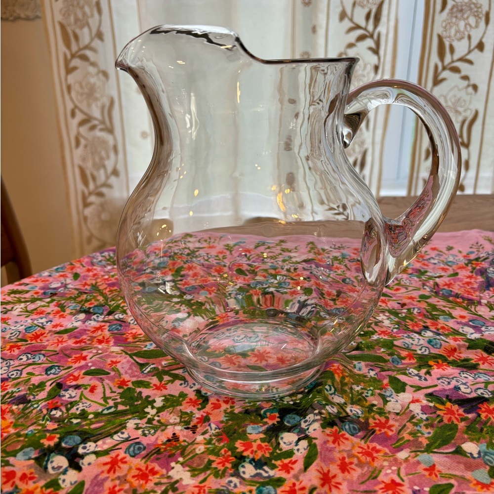 Vintage Style Glass Pitcher